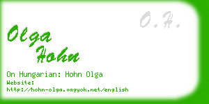 olga hohn business card